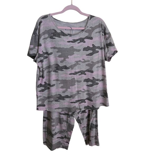 Lot Of 2 Lightweight Camo Capris Pajama Sets Size XL - Picture 5 of 9